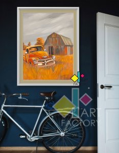 The White Framed Rustic American Farmhouse Painting